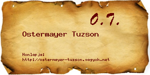 Ostermayer Tuzson névjegykártya